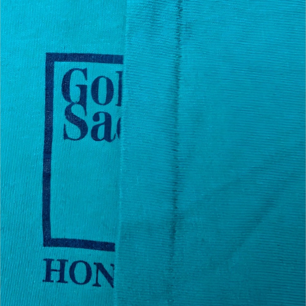 Vintage Goldman Sachs Box Logo Hong Kong 92 Macau Single Stitch Shirt Size Large - Picture 4 of 9